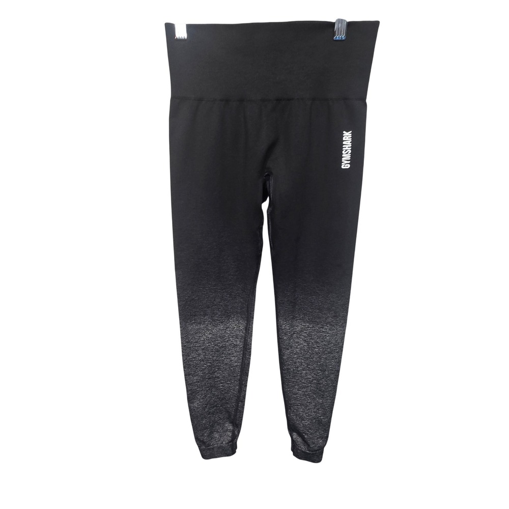 Gymshark Ombre Seamless Leggings Black Grey Athleisure Workout‎ Fitness XS